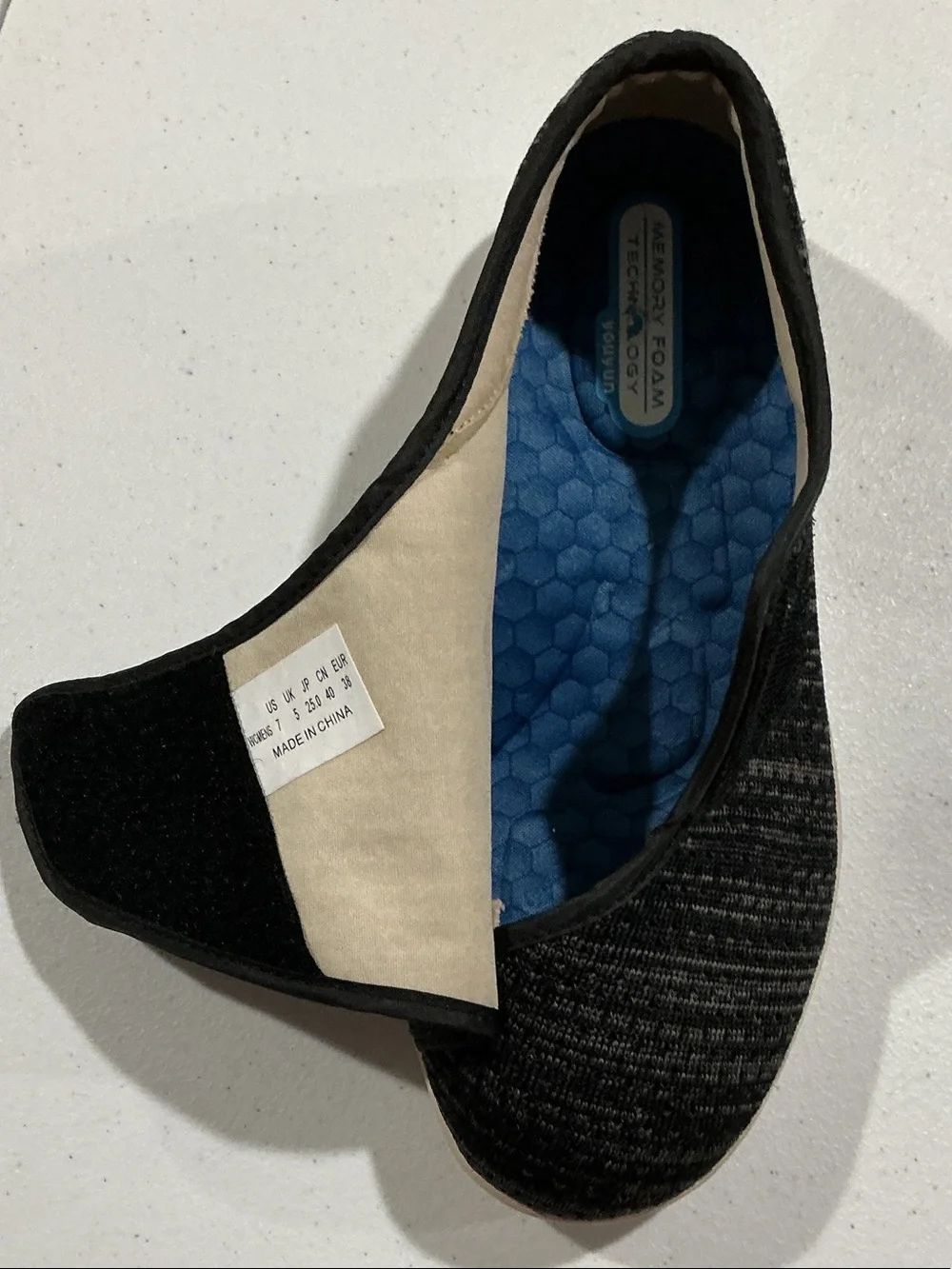 Men's Black Knit Memory-Foam Slip-On Comfort Loafers